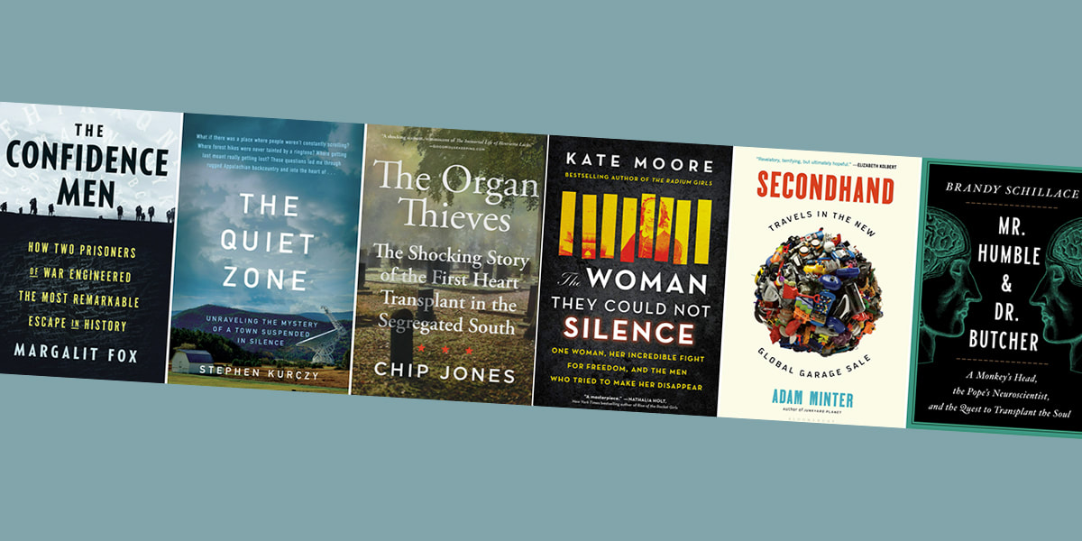 Front covers of six nonfiction books for the curious-minded